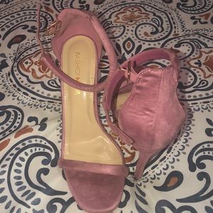 Pink FashionNova heels